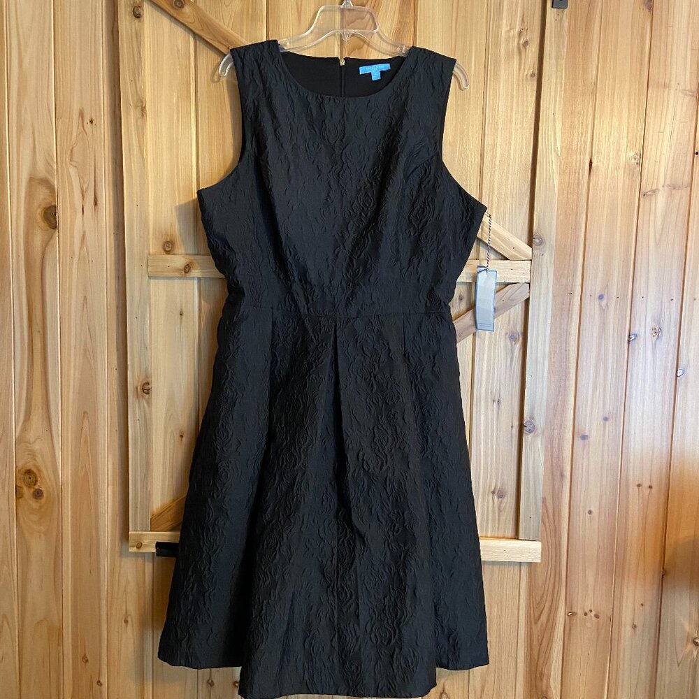 Draper James RSVP Black Sleeveless A-Line Dress Back Zipper Sz.XL NWT